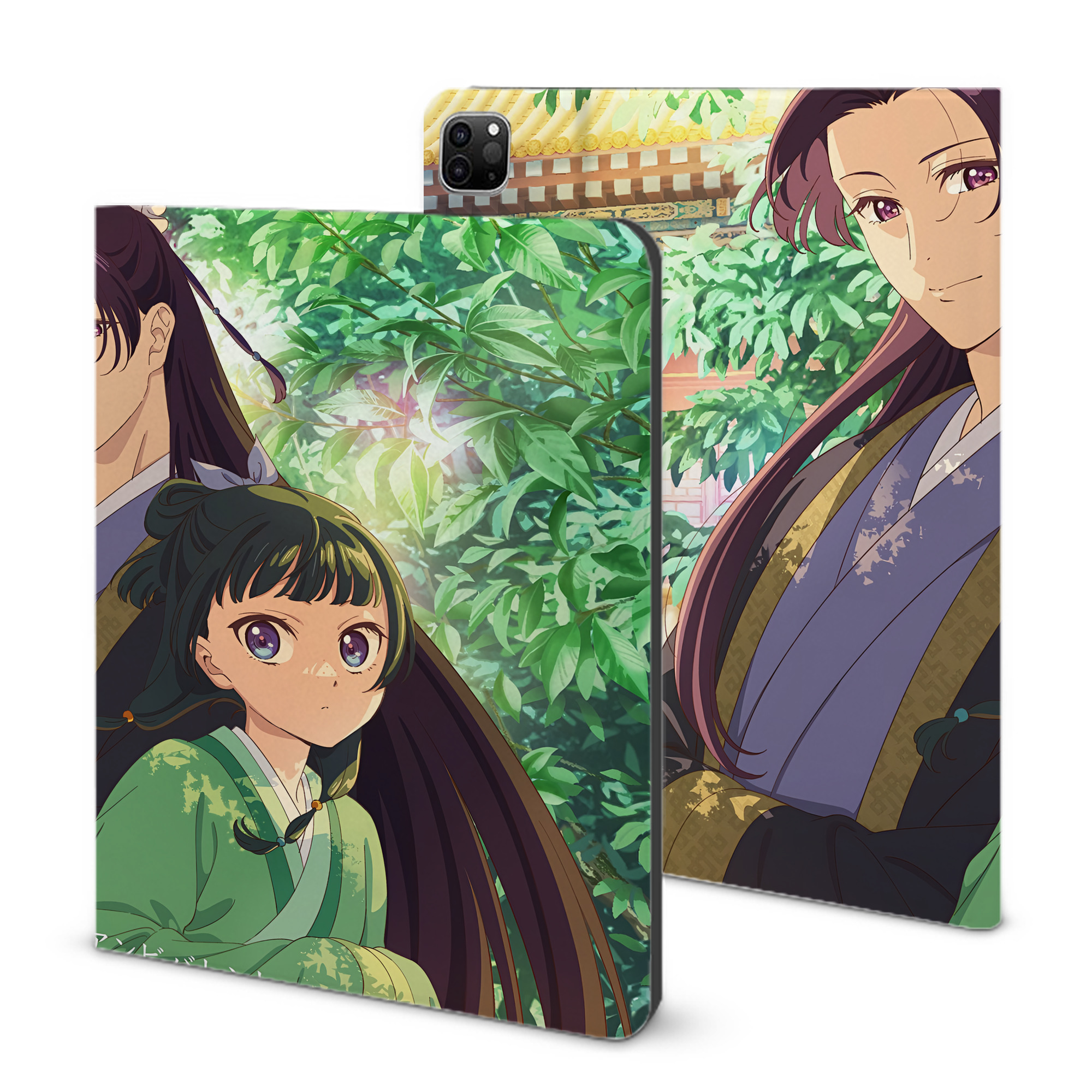（画像用） 薬屋のひとりごと The Apothecary Diaries IPad ケース ブック型 PUレザー TPU 耐衝撃 軽量 薄型 ペン収納なし 全面保護 IPad 各モデル対応